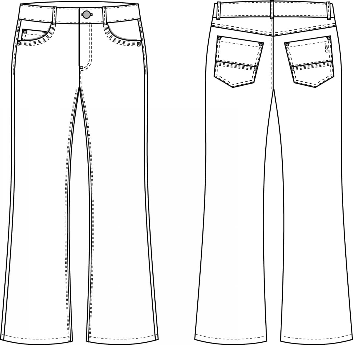 Cero Etage Jeans CRO- Magic fit light flared kunstkolonialen