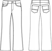 Cero Etage Jeans CRO- Magic fit light flared kunstkolonialen