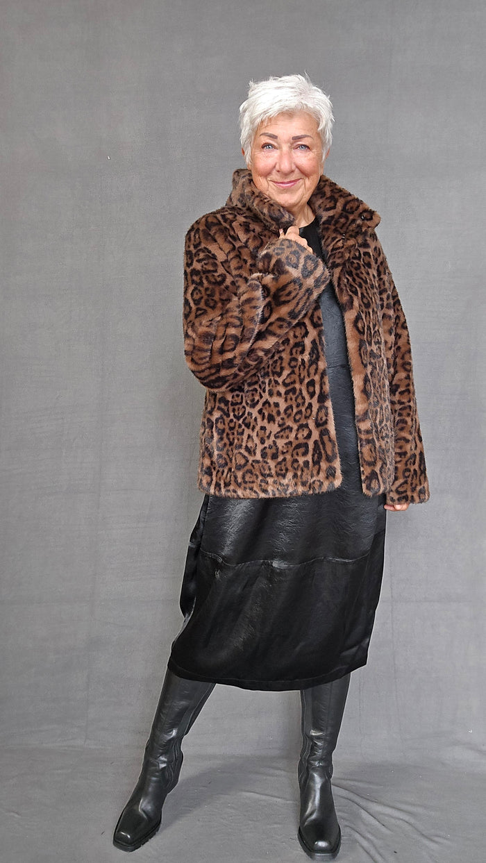 Cero Etage Kåpe Etage – Fake Fur Jacket Leopard kunstkolonialen