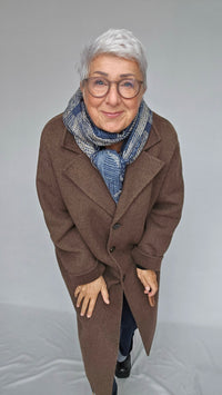 Cero Etage Kåpe Etage- Wool Coat Long kunstkolonialen