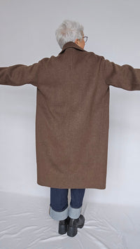 Cero Etage Kåpe Etage- Wool Coat Long kunstkolonialen