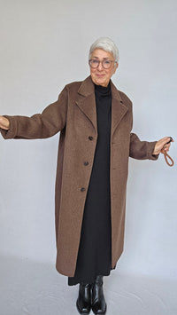 Cero Etage Kåpe Etage- Wool Coat Long kunstkolonialen