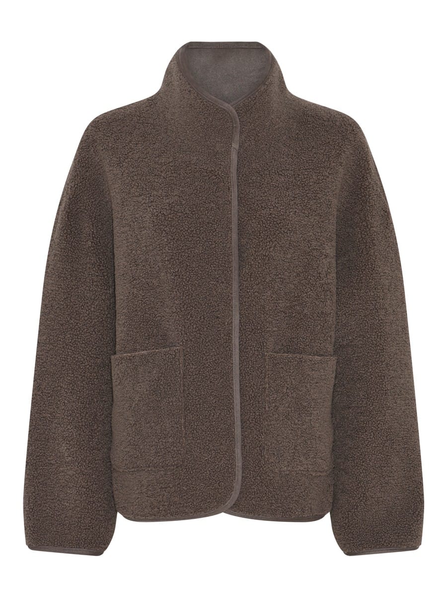 Cero Etage Teddy jakke Dark Taupe / S Etage – Teddy vendbar jakke kunstkolonialen