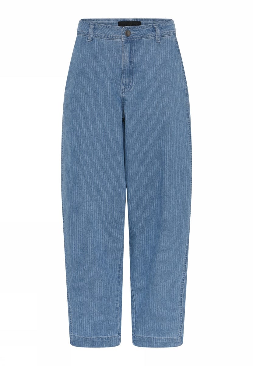 CRO Bukse 34 CRO- Barrel bukse i denim stripe kunstkolonialen