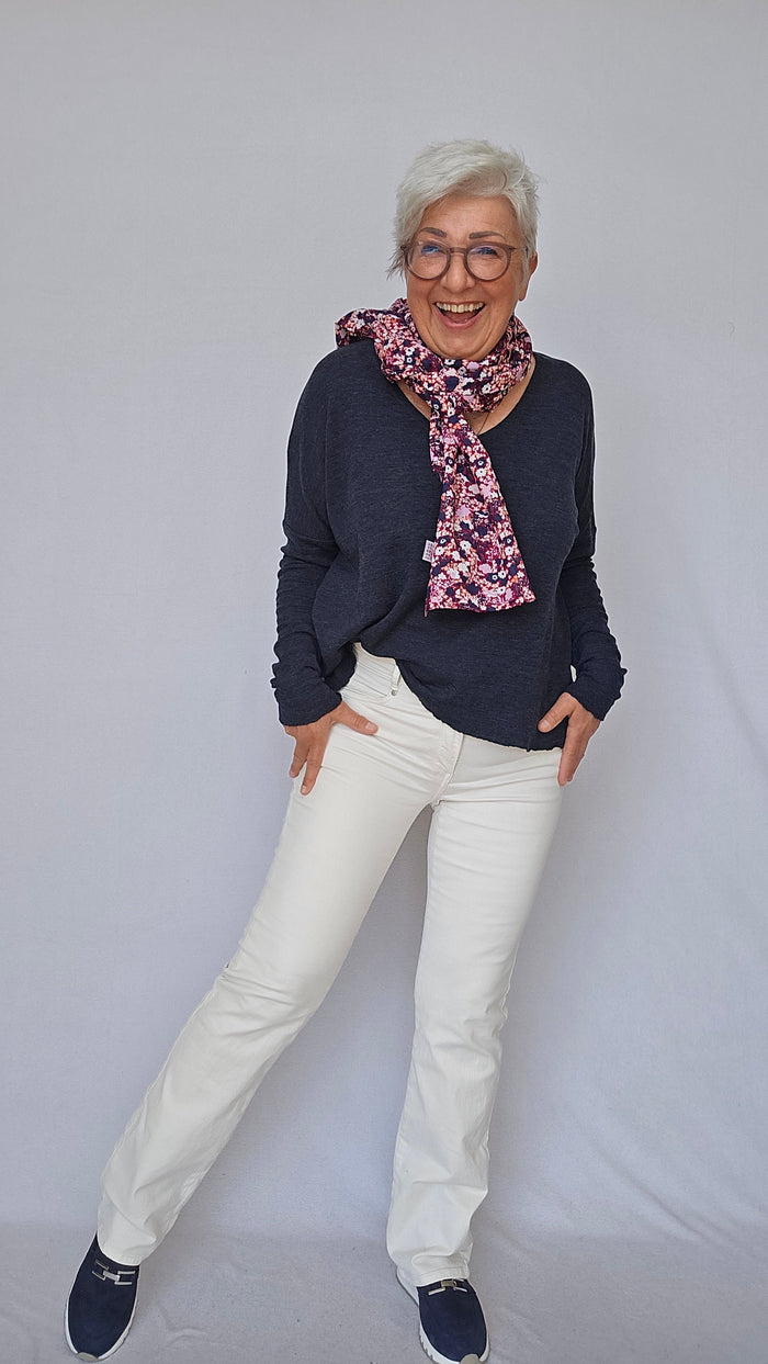 CRO Bukse 34 / Ecru CRO- Magic fit flared leg 82 cm kunstkolonialen