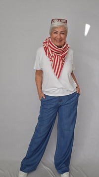 CRO Bukse CRO- Wide pants i Lyocell kunstkolonialen