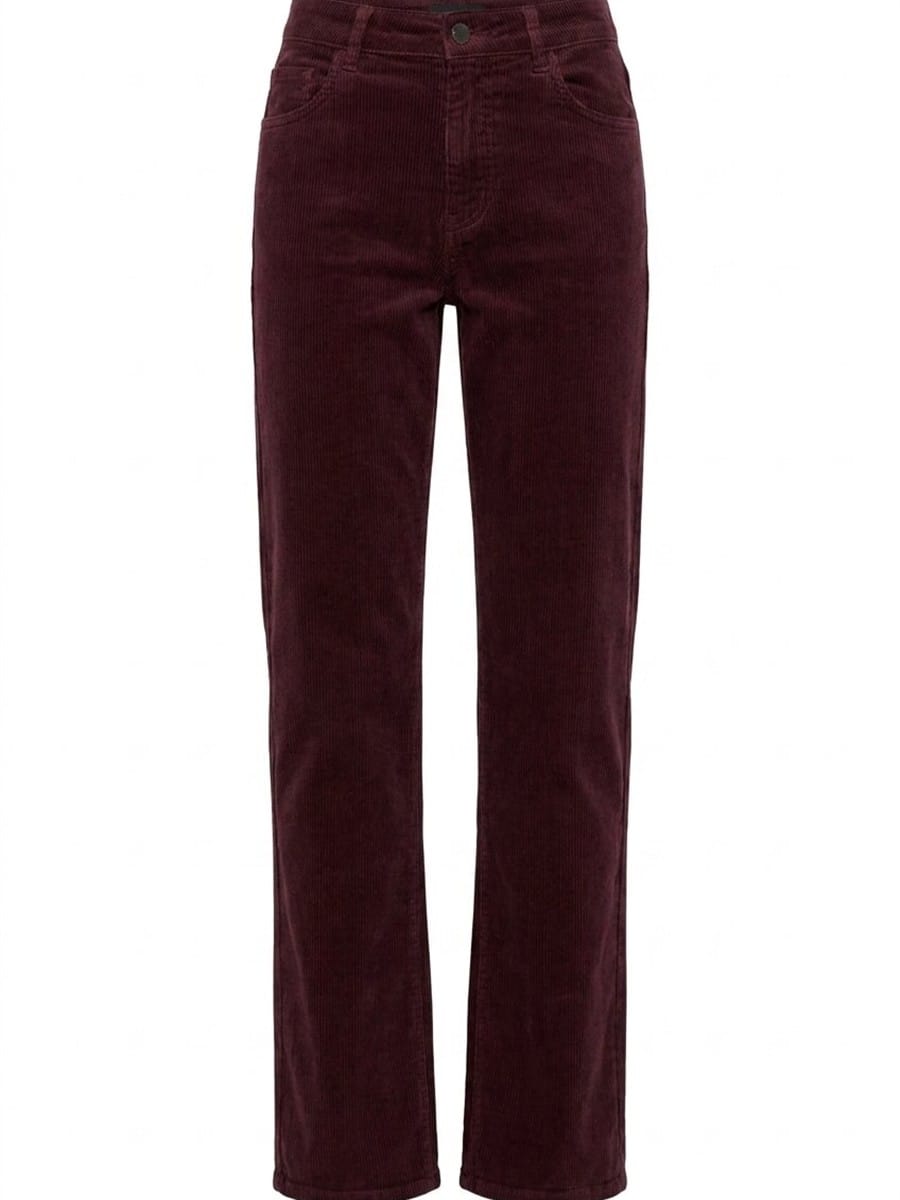 CRO Bukse Dark wine / 34 CRO- Emma Flair Cordfløyelsbukse kunstkolonialen