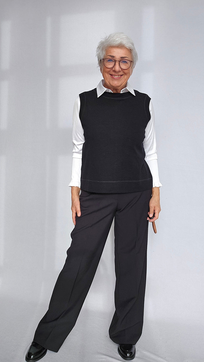 CRO Bukser CRO- Dressbukse med vide ben kunstkolonialen