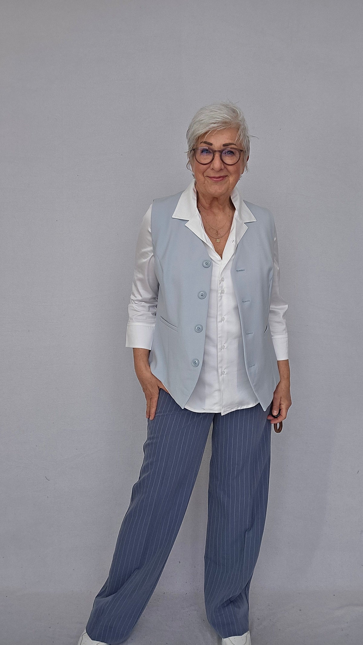 CRO Bukser CRO- Dressbukse med vide ben kunstkolonialen