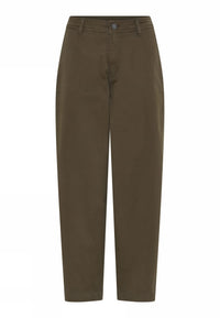 CRO Bukser Tobacco / 36 CRO- Barrel pants i bomull kunstkolonialen