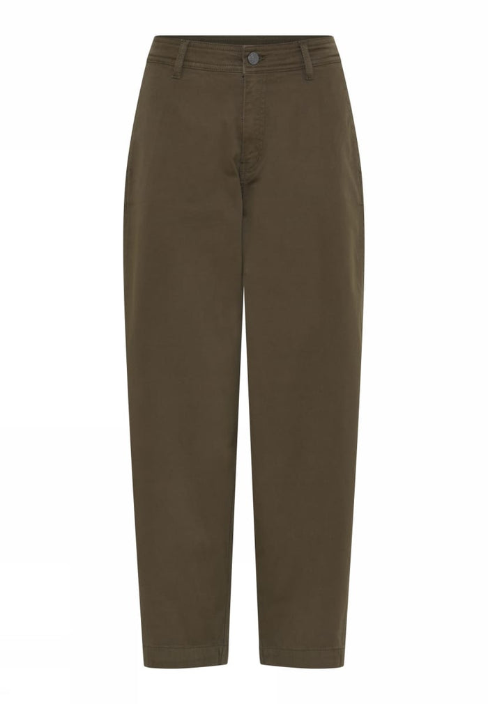 CRO Bukser Tobacco / 36 CRO- Barrel pants i bomull kunstkolonialen