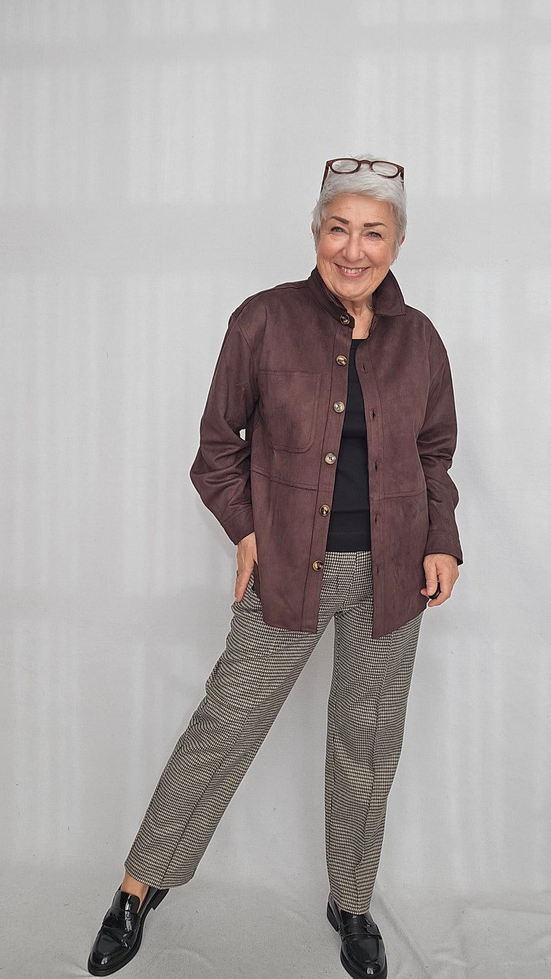 CRO Skjorte CRO- Skjorte i semsket look kunstkolonialen