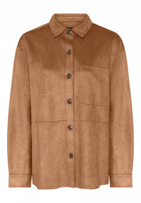 CRO Skjorte S / Camel CRO- Skjorte i semsket look kunstkolonialen