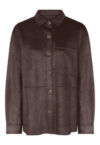 CRO Skjorte S / Dark Brown CRO- Skjorte i semsket look kunstkolonialen