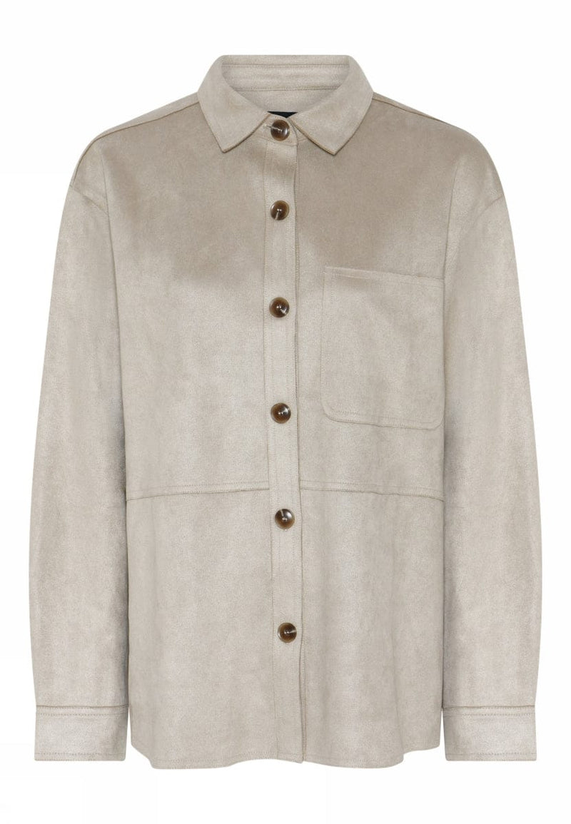 CRO Skjorte S / Sand CRO- Skjorte i semsket look kunstkolonialen