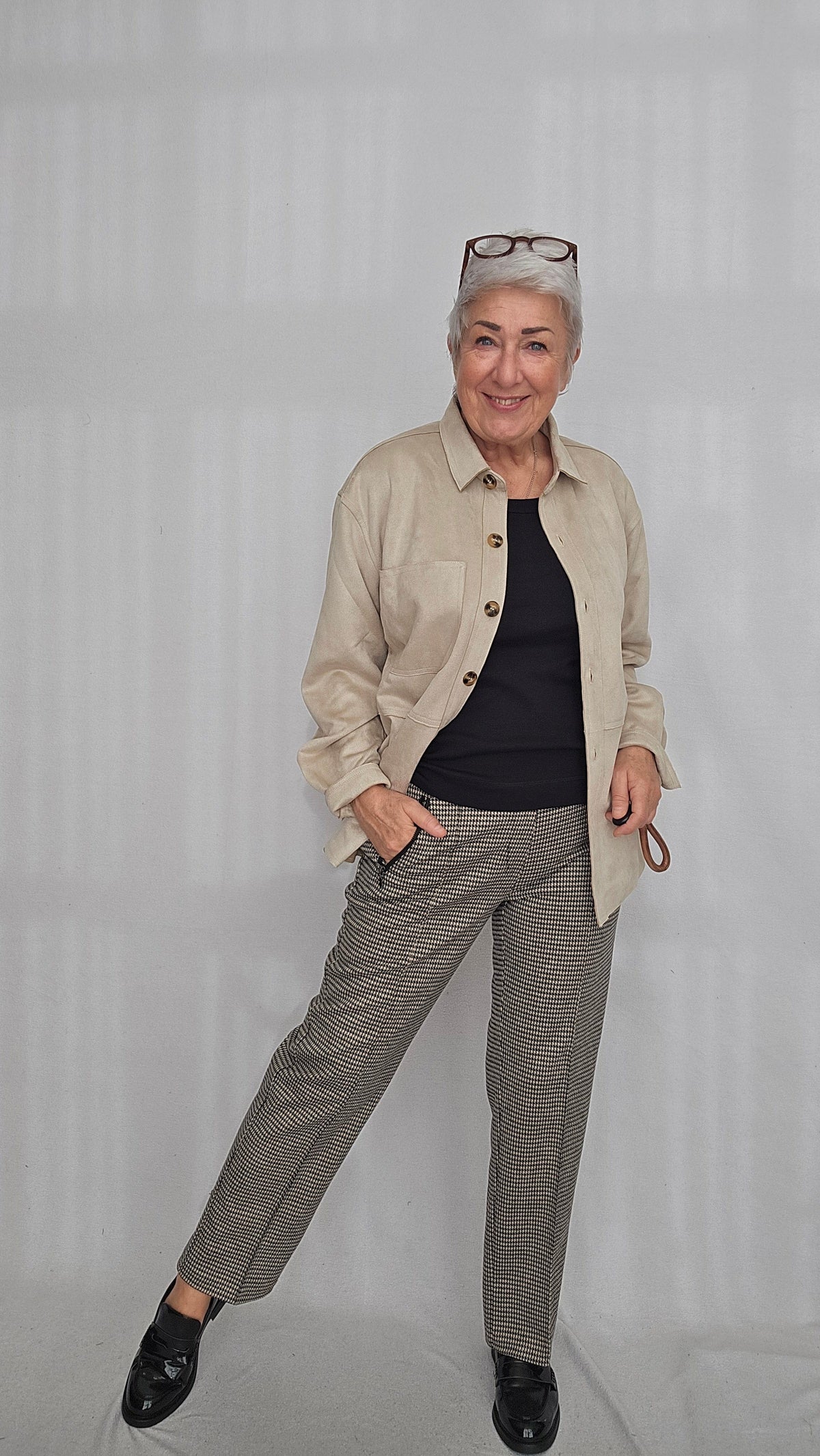 CRO Skjorte S / Sand CRO- Skjorte i semsket look kunstkolonialen