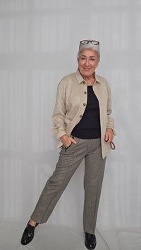 CRO Skjorte S / Sand CRO- Skjorte i semsket look kunstkolonialen