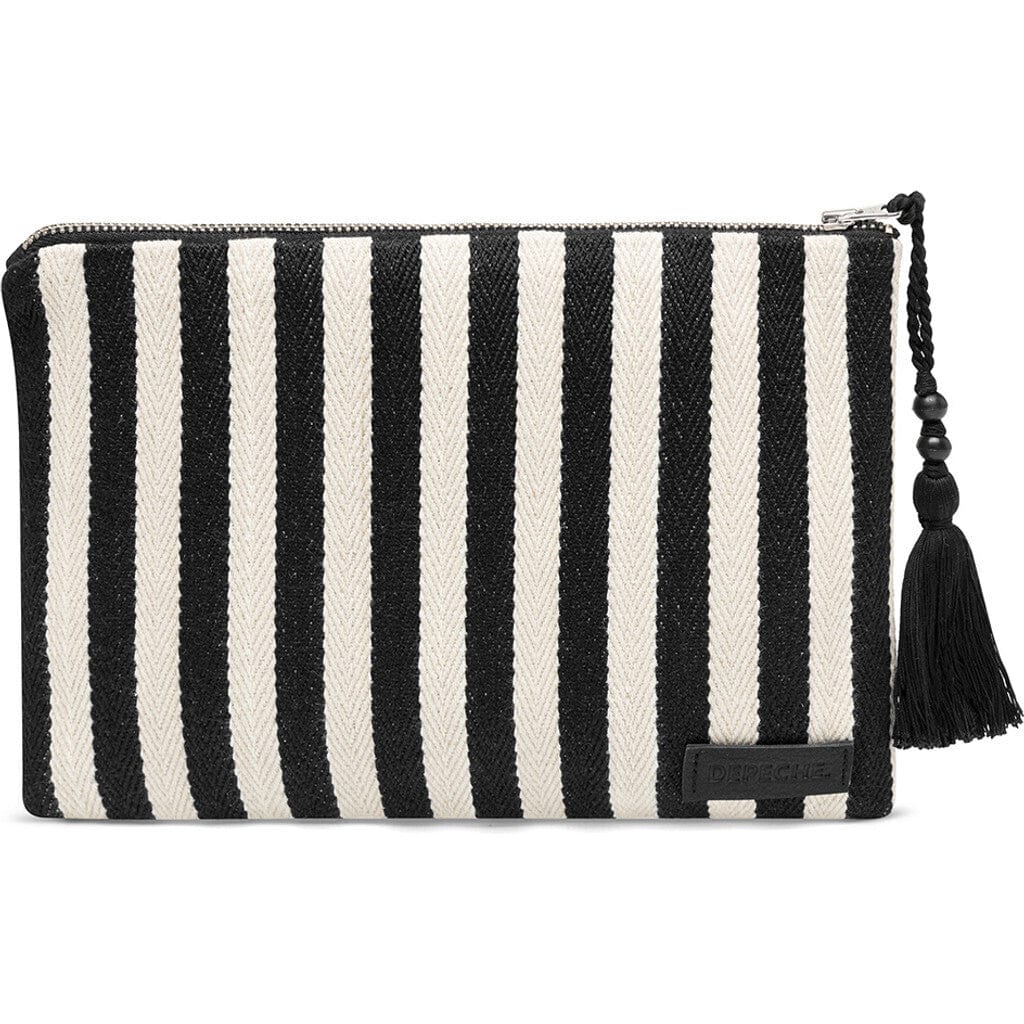 Depeche Shopper Depeche- Stor shopper, liten shopper og clutch i sort/hvit stripe kunstkolonialen