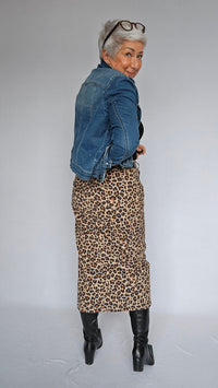 Depeche Skjørt Depeche- Jane Pencil Skirt i Leopardprint kunstkolonialen