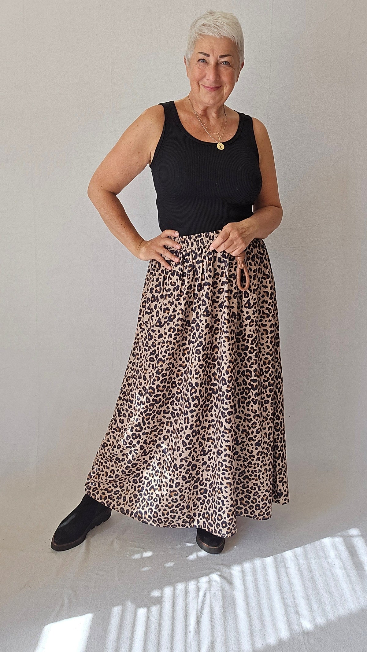 Depeche Skjørt L/XL Depeche- Lina Skirt i leopardprint kunstkolonialen