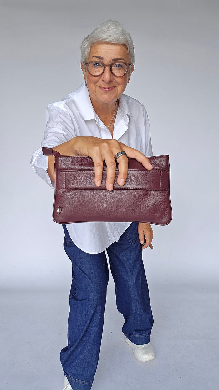 Depeche Veske Depeche- Clutch burgunder kunstkolonialen