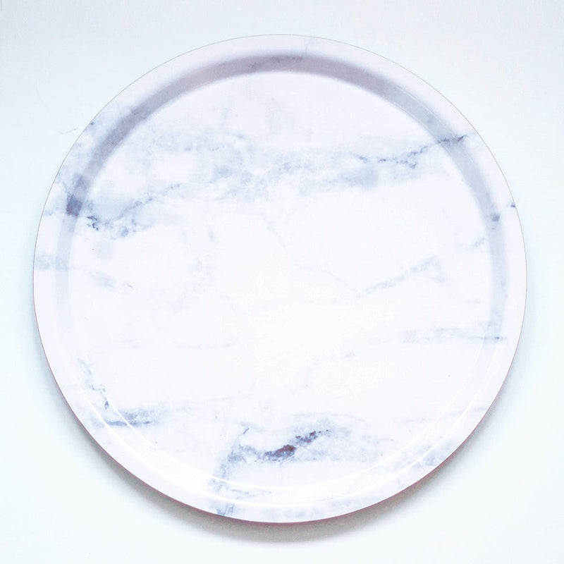 Designparken Kjøkkenutstyr Hvit marmor Designparken- Serveringsbrett rund 31 cm kunstkolonialen