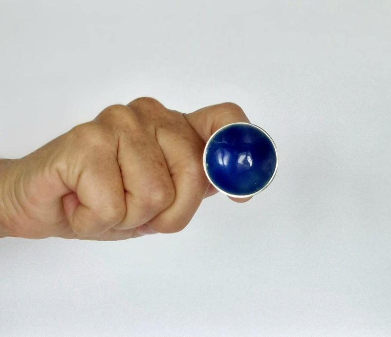 Embla Smykker Ring Olablå Embla Smykker- Boble ring gigant- i forskjellige farger (34mm i diam) kunstkolonialen