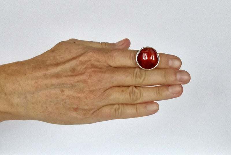 Embla Smykker Ring Rust Embla Smykker- Boble ring stor- i forskjellige farger (23mm i diam) kunstkolonialen
