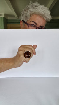 Embla Smykker Ring Sjokoladebrun Embla Smykker- Boble ring gigant- i forskjellige farger (34mm i diam) kunstkolonialen