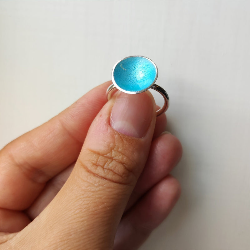 Embla Smykker Smykker Aqua Embla Smykker- Boble ring medium- i forskjellige farger kunstkolonialen
