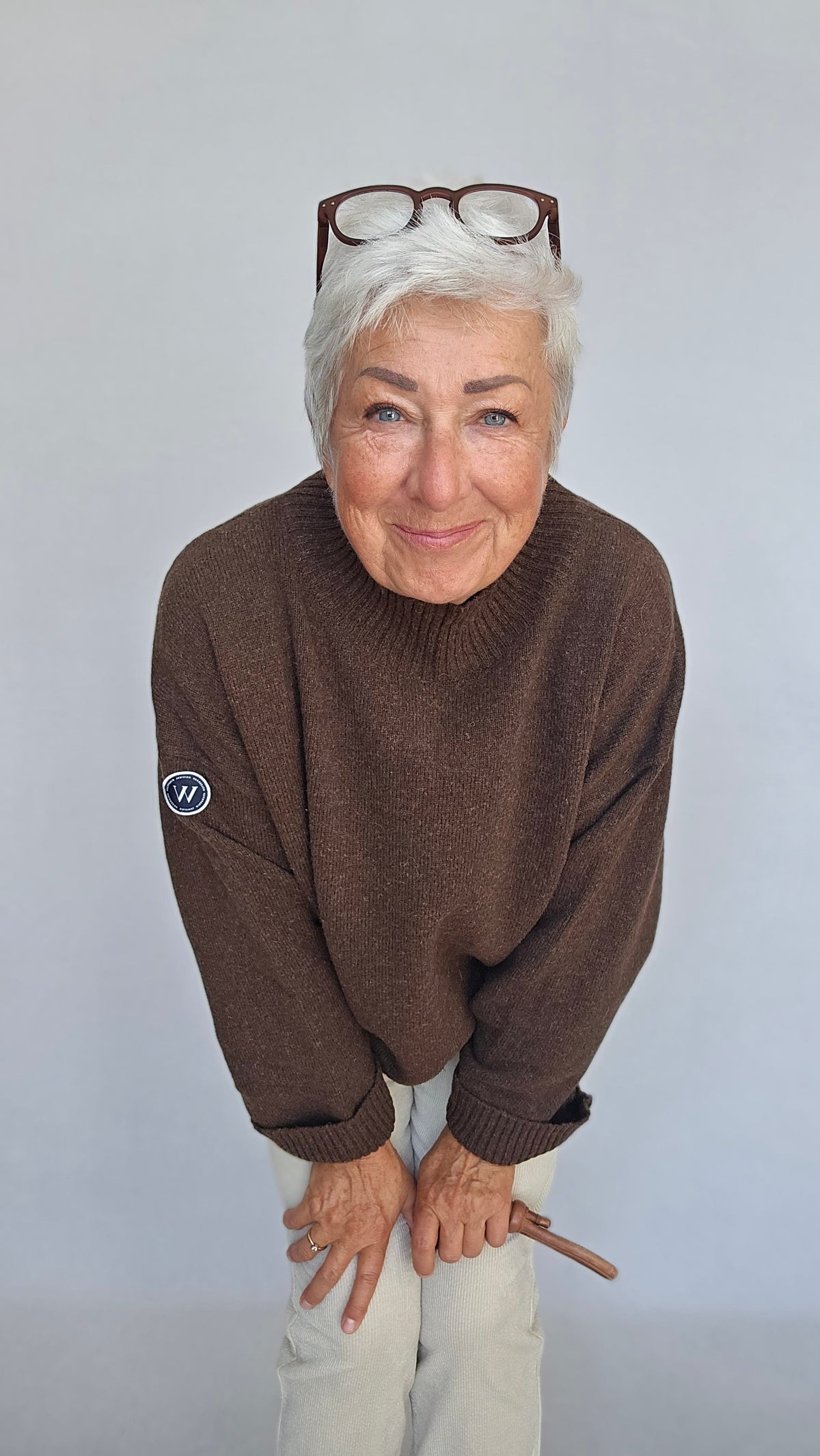 Holebrook Genser Brown Melange / S Holebrook- Margot vindtett genser m/høy hals kunstkolonialen