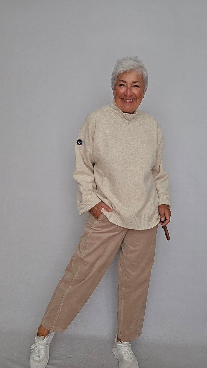 Holebrook Genser Creme / M Holebrook- Margot vindtett genser m/høy hals kunstkolonialen