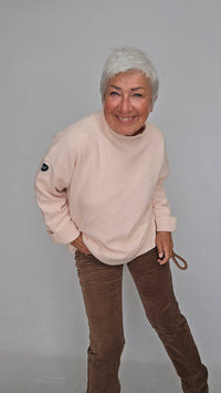 Holebrook Genser Flamingo / S Holebrook- Margot vindtett genser m/høy hals kunstkolonialen