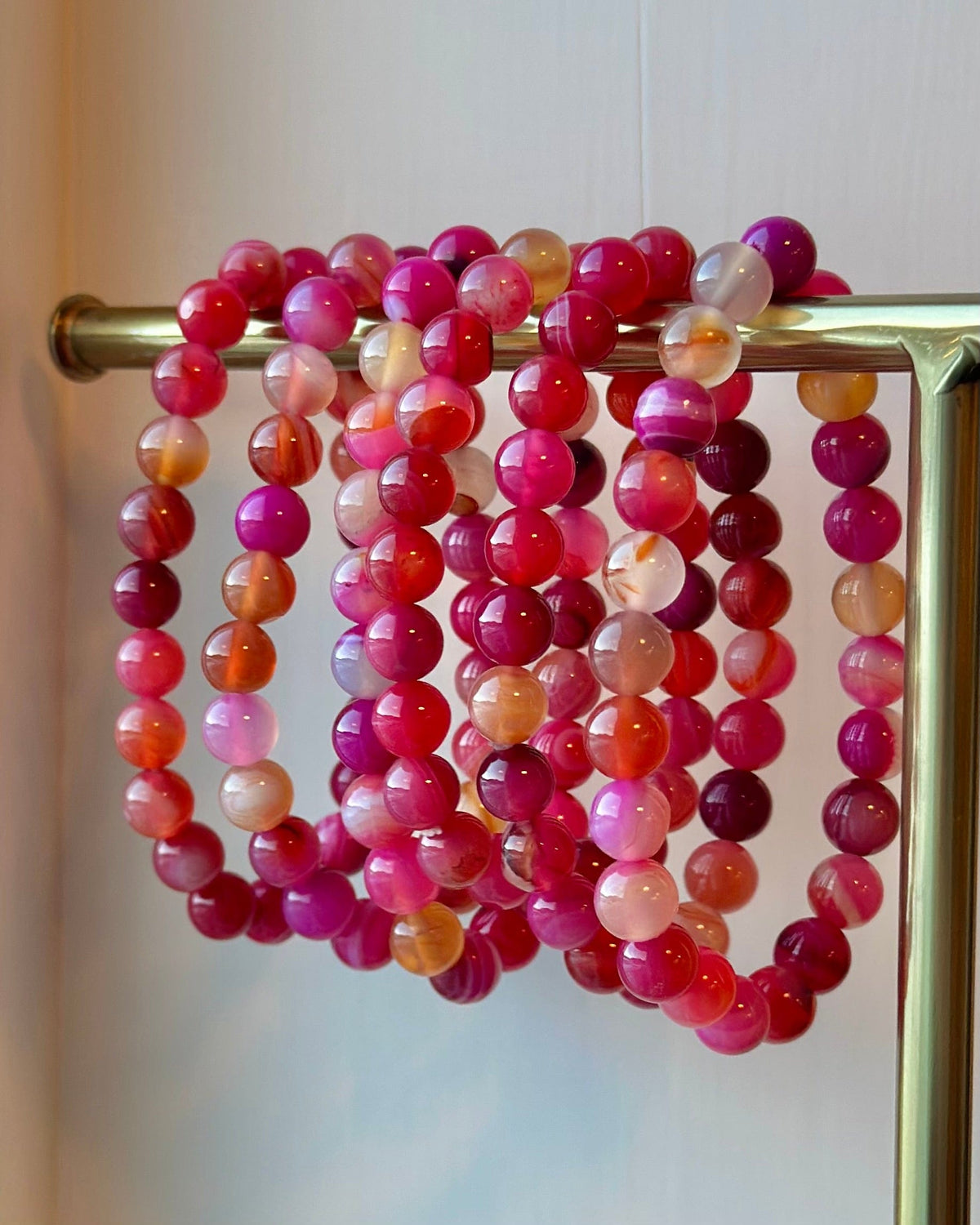 Leas Verden Armbånd Agat "sukkertøy" Leas verden- Armbånd med forskjellige stein kunstkolonialen