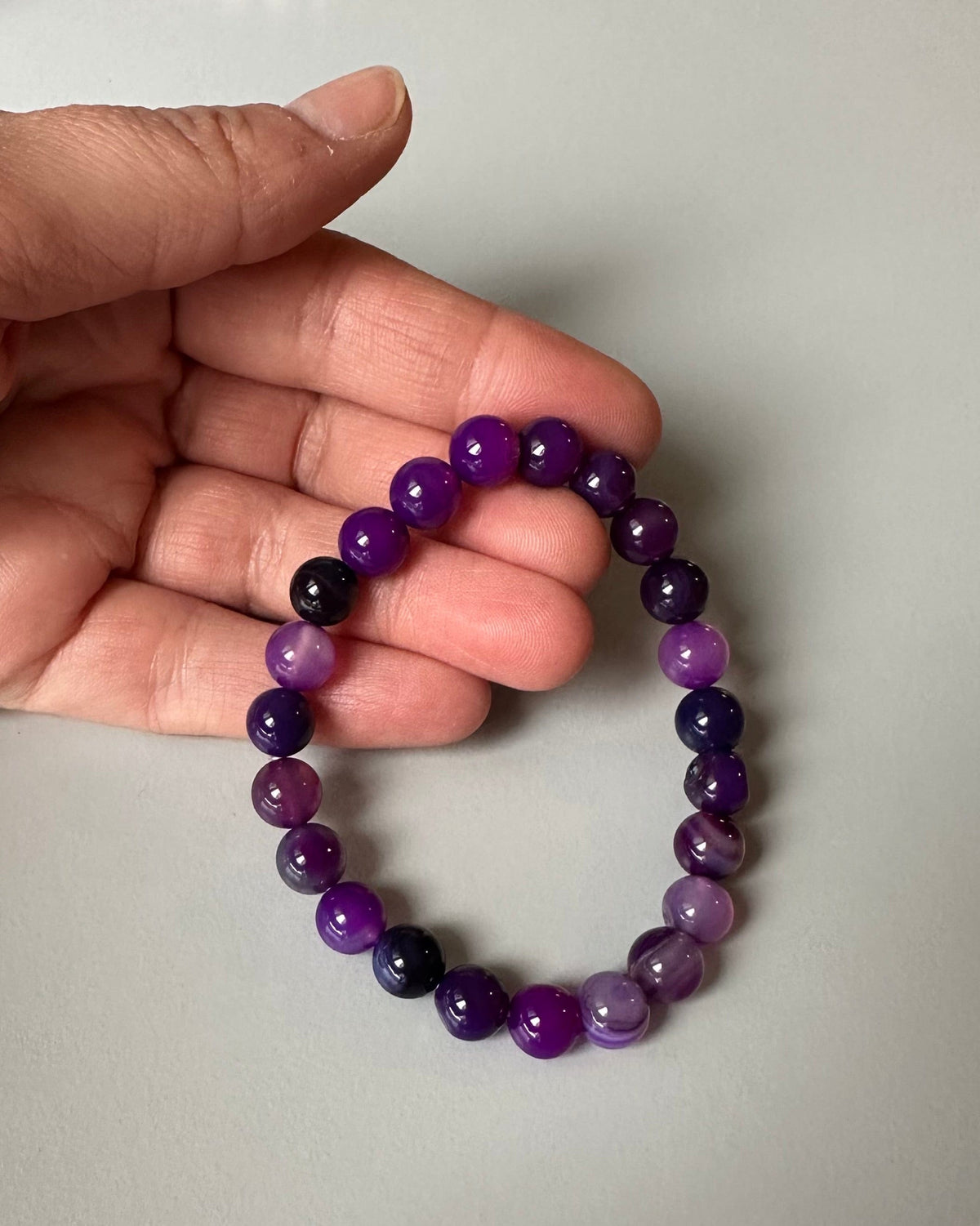 Leas Verden Armbånd Lilla agat Leas verden- Armbånd med forskjellige stein kunstkolonialen
