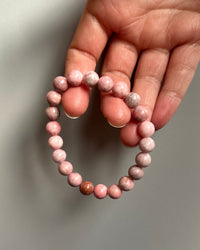 Leas Verden Armbånd Rosa zebra kalsitt Leas verden- Armbånd med forskjellige stein kunstkolonialen