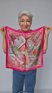 Leas Verden Skjerf Pink dream Leas Verden- Silkeskjerf 53 x 53 cm kunstkolonialen