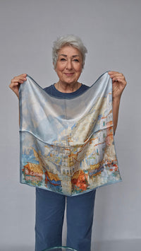 Leas Verden Skjerf Zoe Leas Verden- Silkeskjerf 53 x 53 cm kunstkolonialen