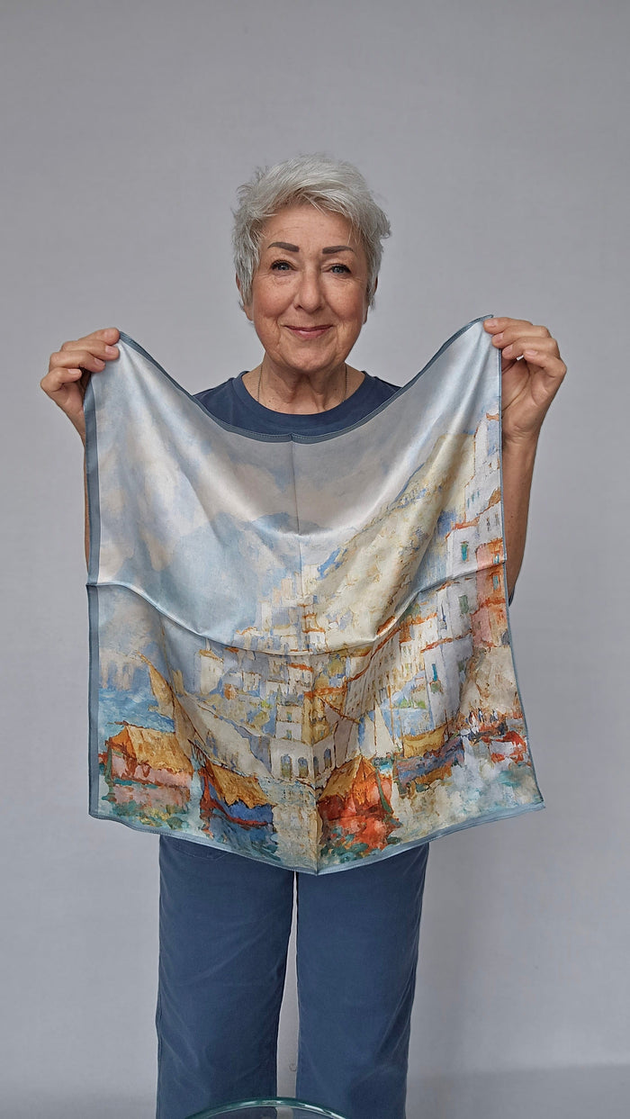 Leas Verden Skjerf Zoe Leas Verden- Silkeskjerf 53 x 53 cm kunstkolonialen