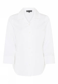 Lundgaard Bluse Hvit / 34 Lundgaard- Bluse med 3/4 arm kunstkolonialen