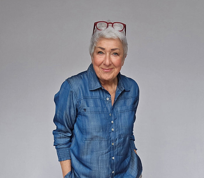 Lundgaard Bluse Lundgaard- Tencel skjorte m/elastisk mansjett kunstkolonialen