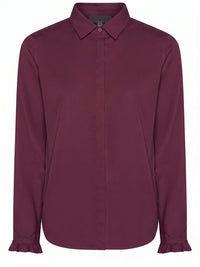 Lundgaard Bluse Wine / 34 Lundgaard- Pen bluse med god stretch,og rysjer på mansjetten kunstkolonialen