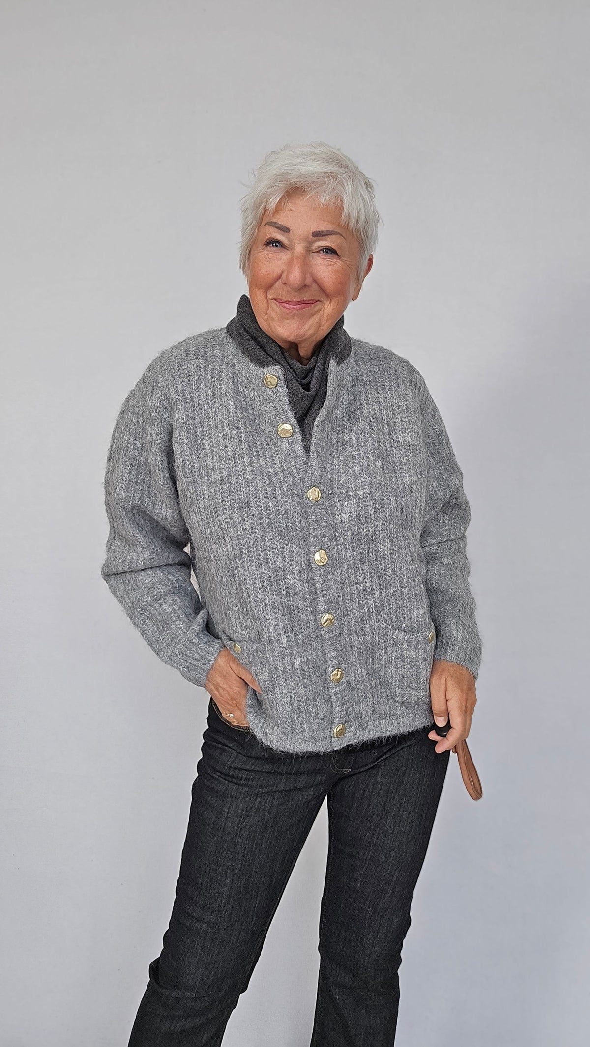 Lundgaard Cardigan Lundgaard- Cardigan i alpakka m/gullknapper kunstkolonialen