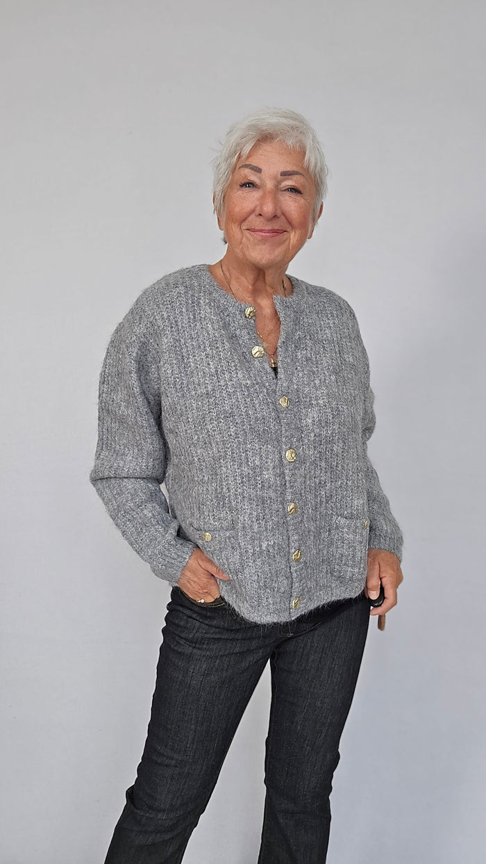 Lundgaard Cardigan Lundgaard- Cardigan i alpakka m/gullknapper kunstkolonialen