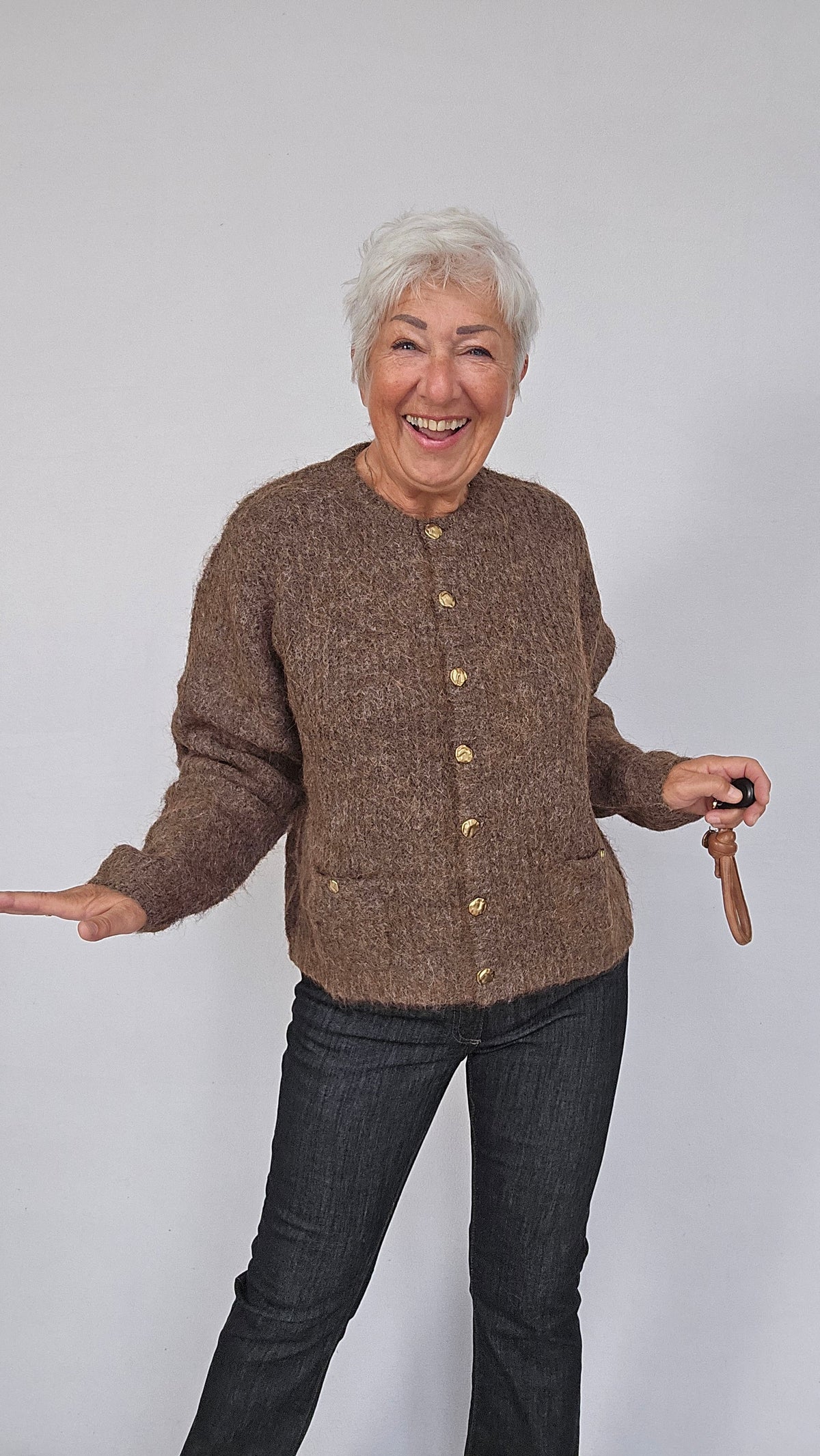 Lundgaard Cardigan Lundgaard- Cardigan i alpakka m/gullknapper kunstkolonialen