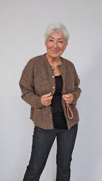 Lundgaard Cardigan S / Dark Brown Lundgaard- Cardigan i alpakka m/gullknapper kunstkolonialen