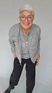 Lundgaard Cardigan S / Grey Melange Lundgaard- Cardigan m/knapper kunstkolonialen