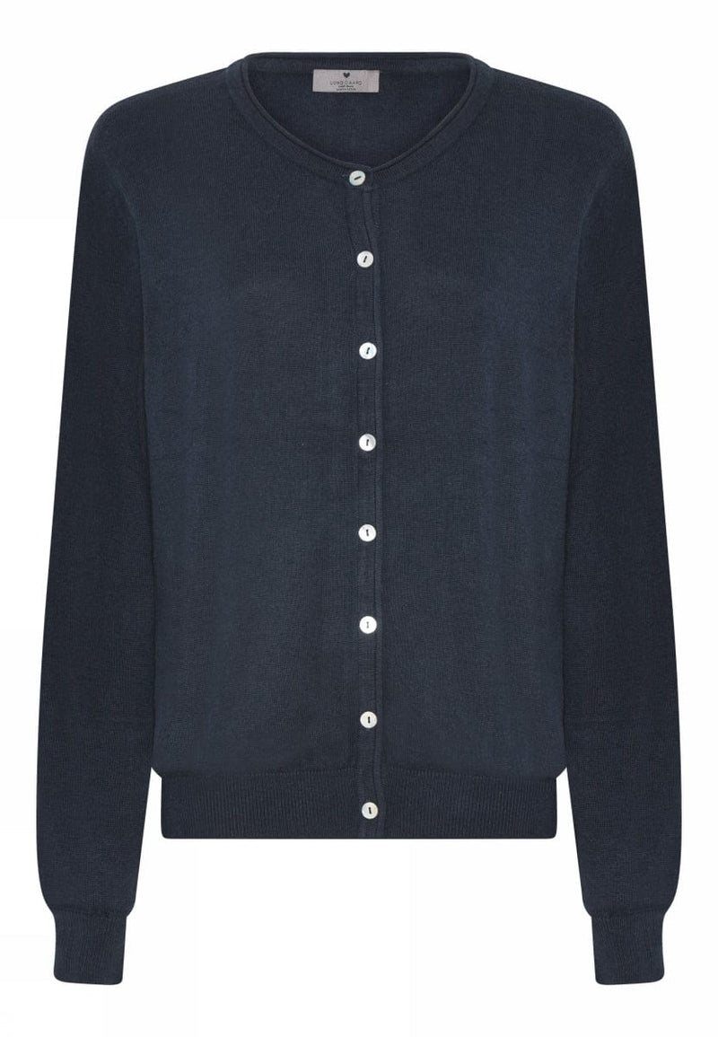 Lundgaard Cardigan S / Navy Lundgaard- Bomullscardigan m/knapper kunstkolonialen