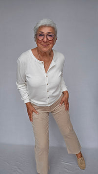 Lundgaard Cardigan S / Off white Lundgaard- Cardigan i bomull m/knapper kunstkolonialen
