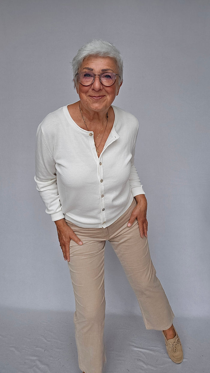 Lundgaard Cardigan S / Off white Lundgaard- Cardigan i bomull m/knapper kunstkolonialen